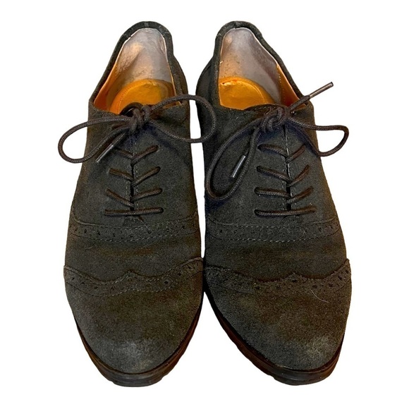 ELLEN Tracy Active Tobin Wedge Suede Leather Loafer in Grey - Picture 3 of 8